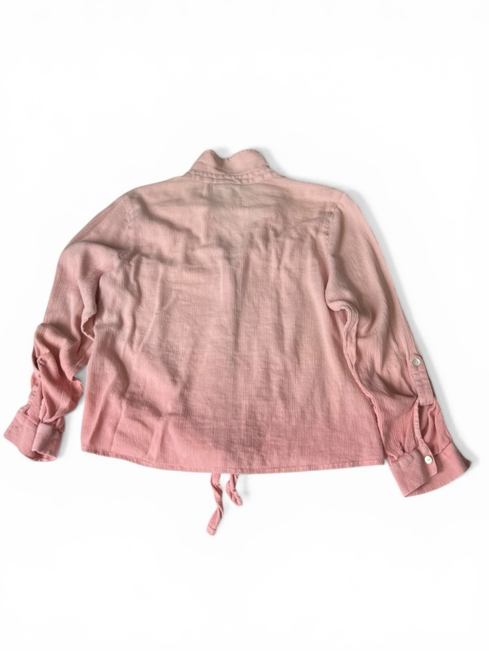 J. Jill Light Pink Tie-Front Button-Up Blouse - Women - S - Picture 3 of 9